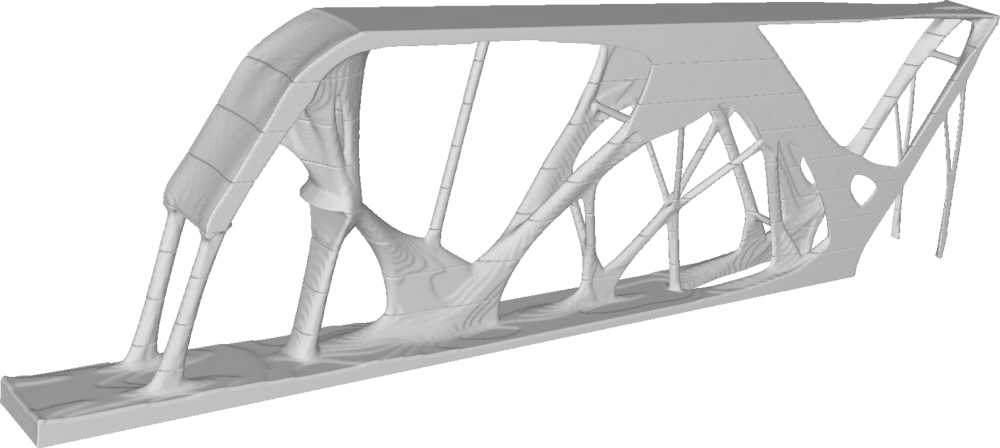 Teaser figure for Efficient Layer-by-Layer Simulation for Topology Optimization